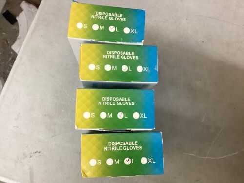 Lot of (4) Athphy Disposable Nitrile Gloves  - Lot 605