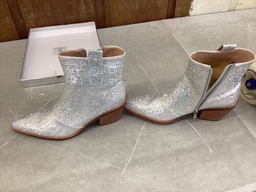 ISNOM Sparkly Ankle Boots, Size 9 - Lot 614