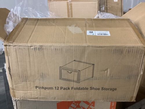 Pinkpum 12 Pack Foldable Shoe Storage - Lot 682