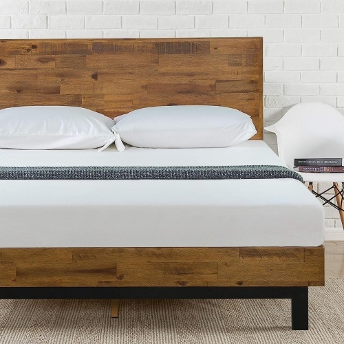 ZINUS Tricia Wood Platform Bed Frame with Adjustable Headboard / Wood Slat Support with No Box Spring Needed / Easy Assembly, Queen - Lot 82