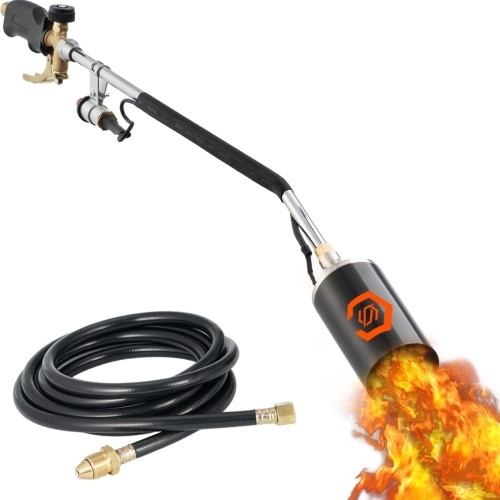 SCHTUMPA Weed Burner Torch 1,000,000BTU Weed Torch 35IN Propane Torch with 6.7 FT Hose and Piezo Igniter for Burning Grass, Starting Fire and Melting - Lot 161