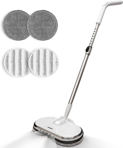 Cordless Electric Mop for Floor Cleaning, AlfaBot WS-24 Electric Spin Mop with Water Sprayer and LED Headlight, Lightweight & Rechargeable Scrubber - Lot 199