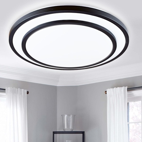 DLLT 48W Dimmable LED Ceiling Light Fixture Flush Surface Mount, 20 Inch Round Remote Control Lighting, 3 Light Color Changeable for Dining Room, Living. - Lot 315
