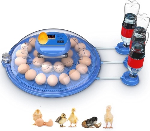 26-52Eggs Incubator for Hatching Eggs, Double Egg Trays Incubator with Automatic Egg Turning and Water Adding, Egg Candler, Farm Poultry Egg Incubators  - Lot 320
