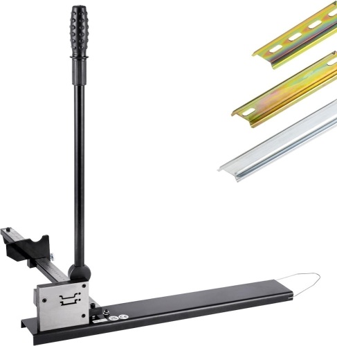 MXBAOHENG DIN Rail Cutter Double Hole Rail Cutting Machine with Ruler for Cutting Steel/Aluminum Rail (BLACK) - Lot 360