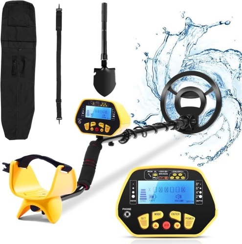 Metal Detector for Adults Professional Adjustable Waterproof Metal Detectors with High Accuracy, Pinpoint & Audio Prompts & DISC & All Metal - Lot 364