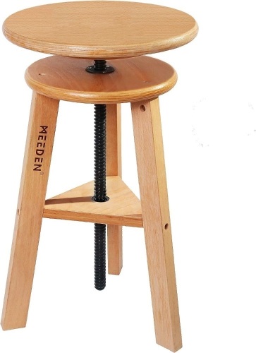 MEEDEN Wooden Drafting Stool with Adjustable Height, Artist Stool,Office Studio Stool, Up to 220 Lbs,German Beech Wood, Perfect for Artists Studio,Home Use,Kitchen,Bars - Lot 385