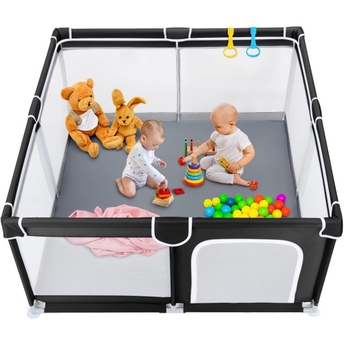 TODALE Baby Playpen for Toddler, Large Baby Playard, Indoor & Outdoor Kids Activity Center with Anti-Slip Base, Sturdy Safety Play Yard with Soft - Lot 415