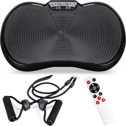 Best Choice Products Vibration Plate Exercise Machine Full Body Fitness Platform for Weight Loss & Toning w/ Resistance Bands, 10 Preset Workouts - Lot 438