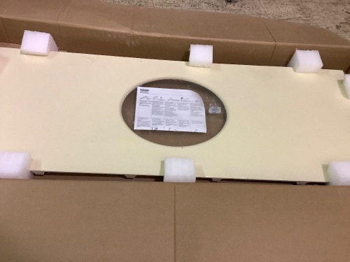 Solid Expressions 61" Vanity Top with oval cutout - Lot 539