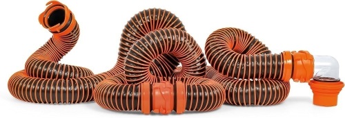 Camco RhinoEXTREME 20-Foot Camper/RV Sewer Hose Kit | Features TPE Technology for Abrasion Resistance and Crush Protection | Includes Pre-Attached Rhino - Lot 569