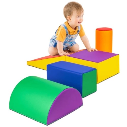 5-Piece Kids Climb & Crawl Soft Foam Shapes Structure Playset - Lot 577