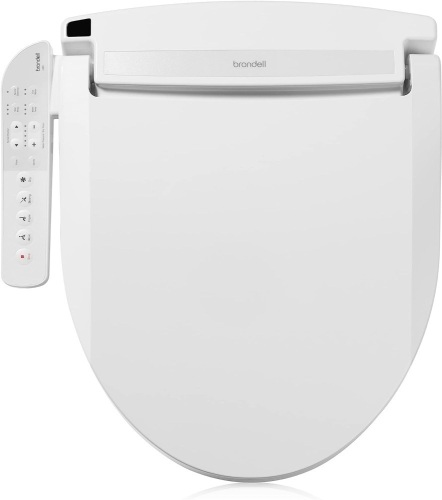 Brondell Swash Electronic Bidet Toilet Seat LE89, Fits Round Toilets, White – Side Arm Control, Warm Air Dryer, Strong Wash Mode, Stainless-Steel Nozzle, Nightlight and Easy Installation - Lot 579