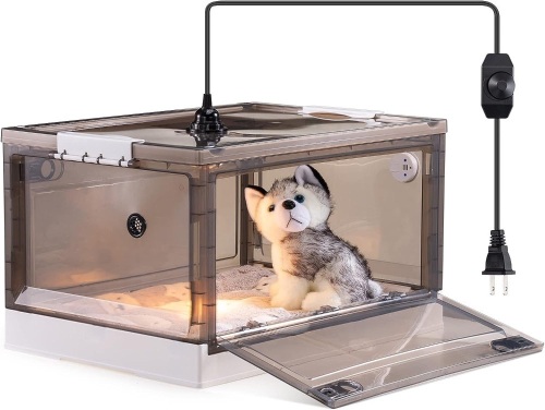 Incubator for Newborn Puppies and Kittens, Nebulized Oxygen Intensive Care Unit for Dogs and Cats, Pet incubator With Nebulization Kit and Pet Heating Iamp - Lot 605