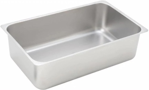Winco 6-Inch Deep Stainless Steel Spillage Pan, Full Size - Lot 617