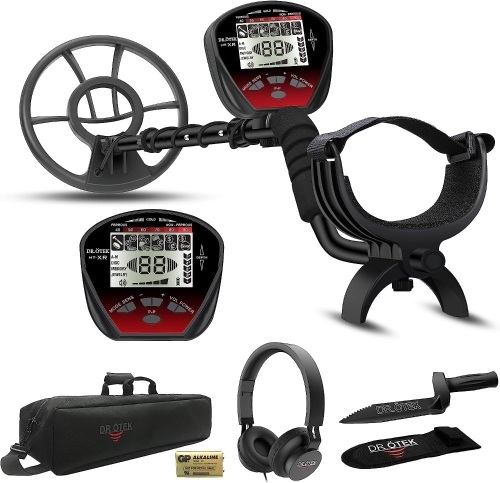 DR.ÖTEK Metal Detector for Adults Professional, Gold Metal Detector, Pinpoint & Exclusive Memory Mode, Higher Accuracy, IP68 Waterproof Coil - Lot 640