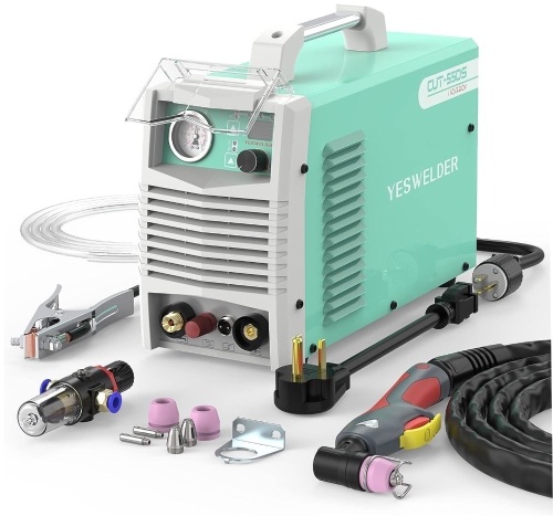 ESWELDER CUT-55DS 55Amp Non-Touch Pilot Arc Air Power Plasma Cutter 1/2 Inch Clean Cut, Digital 110/220V Dual Voltage IGBT Inverter Plasma Cutting Machine with ETL Approved - Lot 2948