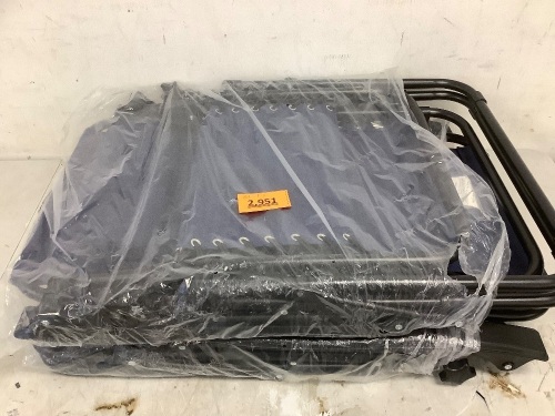 Set of 2 BCP Patio Lounge Chairs Navy Blue No Box - Lot 2951