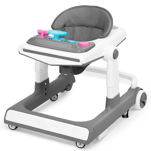 Bellababy Baby Walker Foldable Adjustable Height, Multi-Function Anti-Rollover Toddler Walker, Suitable for All terrains for Babies Boys and Girls 7-15 Month - Lot 2960