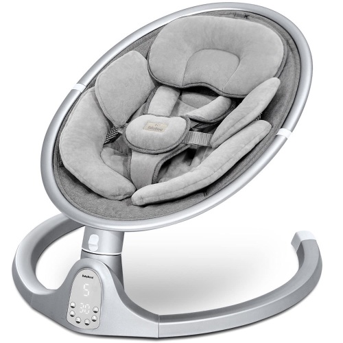 BabyBond Baby Swings for Infants, Bluetooth Infant Swing with 10 Preset Lullabies, 5 Point Harness Belt, 5 Speeds and Remote Control - Portable Baby Swing - Lot 2994