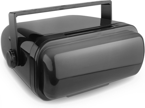 Pyle Durable Universal Marine Stereo Cover - Water Resistant Boat Radio Protector Shield with Flip-Up Door & Neoprene Gasket - Compatible with Dual Shaft & DIN Style Stereos - Pyle PLMRCB3 , Black - Lot 3280