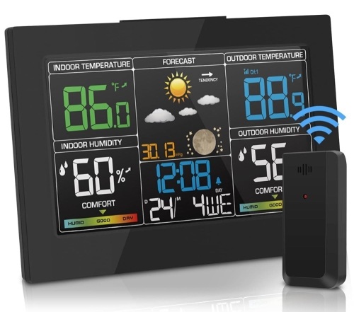 Geevon Weather Station Wireless Indoor/Outdoor Thermometer - Lot 3136