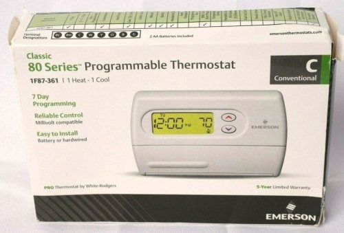 White Rodger 01F87 361 Wall Thermostat with Heat/ Cool Control NEW - Lot 3150