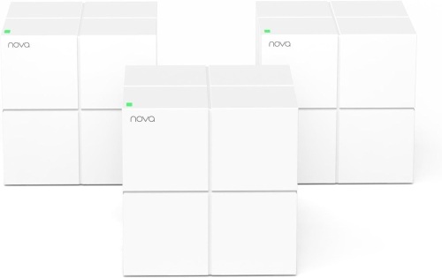Tenda Nova Mesh WiFi System MW6 - Covers up to 6000 sq.ft - AC1200 Whole Home - Gigabit Dual-Band Mesh Network for 90 Devices - Replaces Wireless Router and WiFi Extender - 3-Pack - Lot 3213