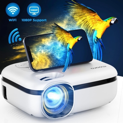 Portable Movie Projector, WiFi Outdoor Projector with Carrying Bag, Support Full HD 1080P Mini Smart Phone Projector for Home Theater Outdoor Movies Compatible with TV Stick HDMI USB AV - Lot 3222