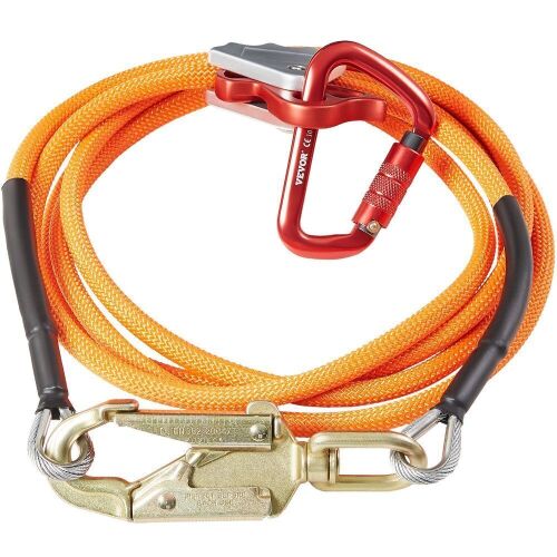 Climbing 1/2" x 12' Steel Safety Core Lanyard Kit Flipline 75223 Swivel Snap - Lot 300