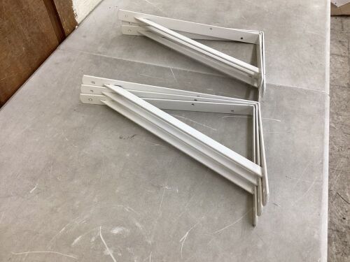 16 in. White Super Strength Shelf Bracket, 6-Pack - Lot 545