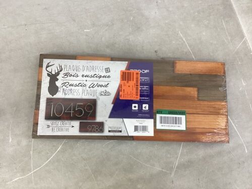 Large Rustic Wood Address Plaque  - Lot 601