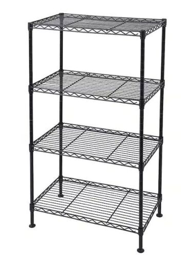 4-Tier Steel Freestanding Garage Storage Shelving Unit Black 19.69 in. W x 31.5 in. H x 11.81 in. D  - Lot 612