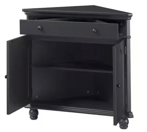 StyleWell Dowden Charcoal Black Corner Cabinet - Lot 649