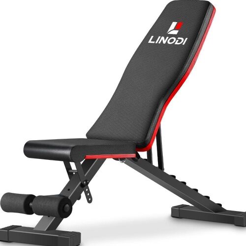 LINODI Multi-Purpose Foldable Incline Decline Home Gym Bench - Lot 706