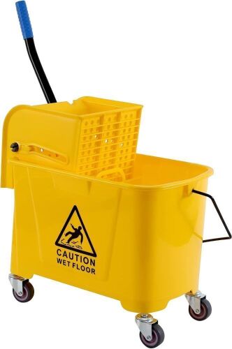 20L Mop Bucket with Wringer on Wheels - Lot 731