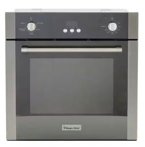 Magic Chef 24 in. 2.2 cu. ft. Single Electric Wall Oven with Convection in Stainless Steel  - Lot 45