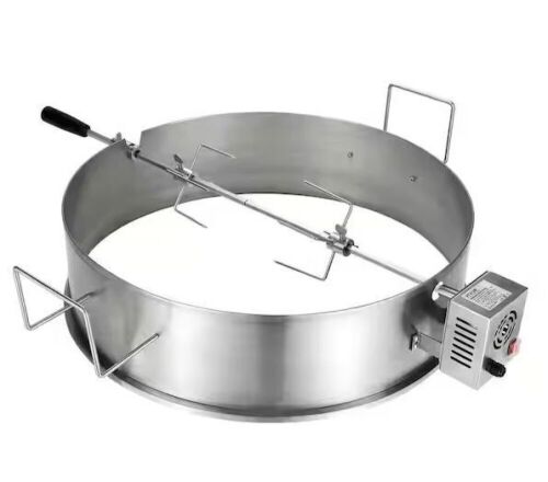 Universal Rotisserie Ring Kit for 22 in. Charcoal Kettle and Other Similar Grills Stainless Steel   - Lot 375
