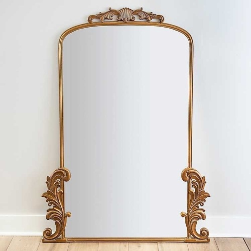 Gold Bordeaux Ornate Leaner Mirror, 46x63 in. - Lot 27