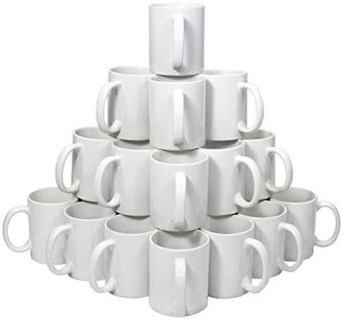 11 oz Porcelain Sublimation Mugs- Case of 29 Mugs - Lot 187