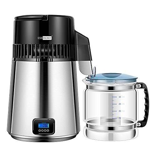 VIVOHOME Digital Control 4L 750W 304 Stainless Steel Water Distiller with LCD Screen9.4"L x 9.4"W x 15.4"H - Lot 211