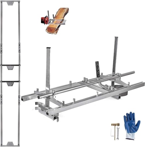 Hihone Chainsaw Mill, Portable 14Inch to 36Inch Guide Bar Chainsaw Milling Planking Milling Wood Lumber Cutting Sawmill, with 9Ft Rail Mill Guide System  - Lot 212