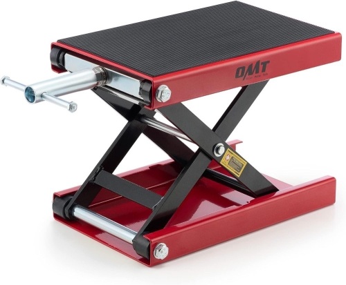 OMT Motorcycle Lift, 4-13 Inch Motorcycle Scissor Jack, 1100lb Capacity Wide Deck Motorcycle Center Stand and 1/2 Ton Scissor Lift Jack for Street Bikes Cruisers Touring Motorcycles More 17.52 x 10.83 x 5.31 inches - Lot 334
