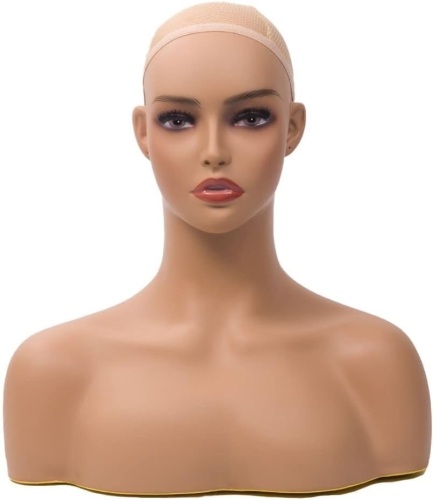 ngruama8 mannequin head double shoulder wig women - Lot 336