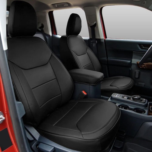 Mabett Seat Covers for Ford Maverick 5-Seat, Interior Protectors fit Maverick Accessories 2022 2023 2024, Full Protection, Pu Leather (Black) - Lot 338