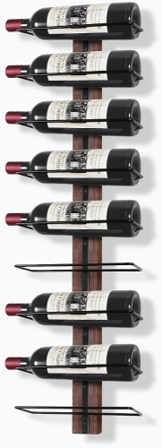 B4Life Wine Rack Wall Mounted for 8 Wine Bottles, Wall Wine Rack Wood Wine Racks for Wall, Wine Holder Wall Mounted Wine Bottle Racks for Kitchen, Dining Room, Bar 4.7"D x 13.4"W x 12.9"H - Lot 341