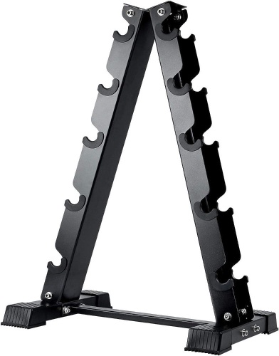 AKYEN Dumbbell Rack Stand Only, Weight Rack for Dumbbells Compact A-Frame Home Gym Space Saver (150/480/570/800 LBS Weight Capacity, 2022 New Version) 25.15 x 16.11 x 34.19 inches - Lot 366