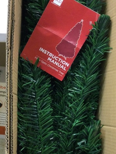 Pre-Lit Fiber Optic Pine Christmas Tree w/ Multicolor & LED Lights 7FT - Lot 250