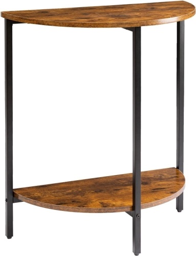 Half Moon Table Half Round Table Half Circle Table Small Entry Table for Foyer Accent Table for Small Spaces Hallway Table Small Entryway Table Console Table Entrance Tables for Front Door Wall Tables 13"D x 26"W x 28"H  - Lot 425