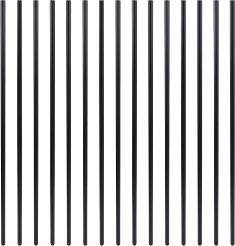 Myard 26 Inches Grooved Classic Hollow Round Aluminum Deck Balusters for Deck Railing Porch (50-Pack, Matte Black) - Lot 481